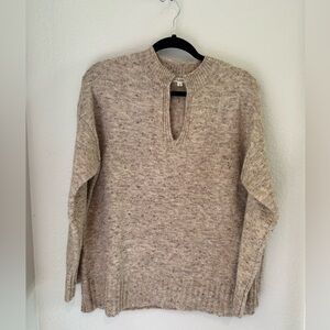 Max Studio Oatmeal Heather Knit Pullover Sweater